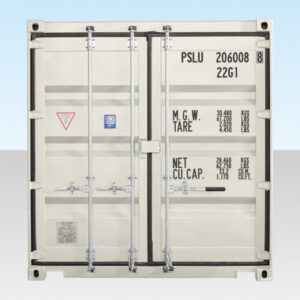 20FT SHIPPING CONTAINER (ONE TRIP) WHITE (RAL 9003)