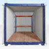 ADJUSTABLE, HEAVY DUTY TWO TIER RACKING FOR REAR OF CONTAINER