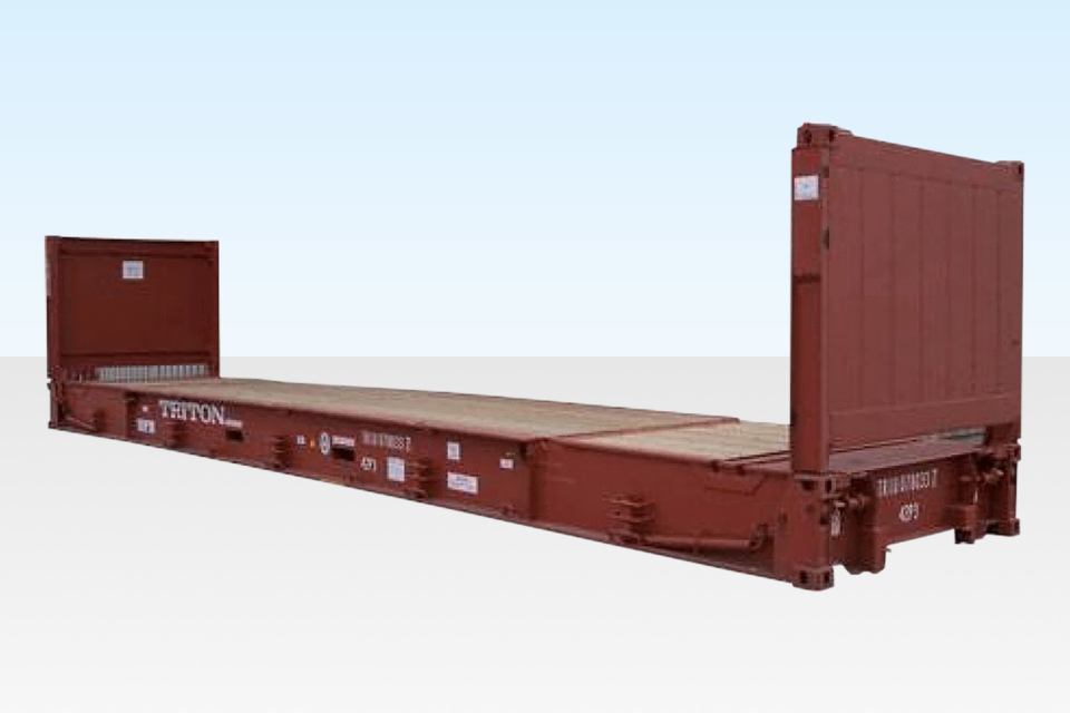 BUY 40FT X 8FT USED SHIPPING CONTAINER FLAT RACK