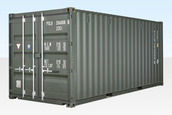 20FT SHIPPING CONTAINER (ONE TRIP) DARK GREEN (RAL 6007)