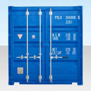 20FT SELF STORAGE CONTAINER WITH BAMBOO FLOOR – BLUE (RAL 5010)