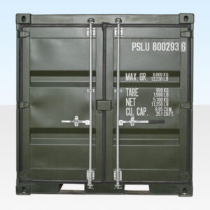 8FT ONE TRIP SHIPPING CONTAINER GREEN (RAL 6007)