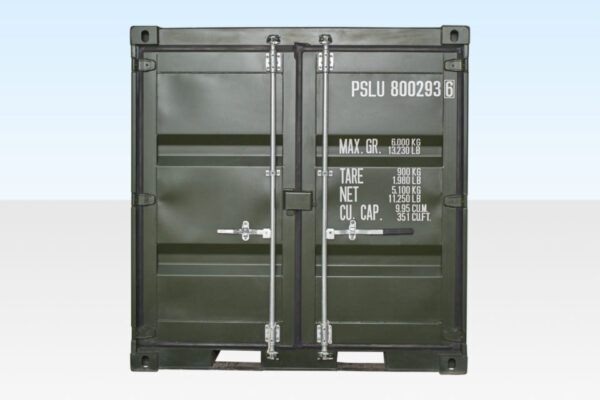 8FT ONE TRIP SHIPPING CONTAINER GREEN (RAL 6007)