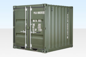 8FT ONE TRIP SHIPPING CONTAINER GREEN RAL 6007